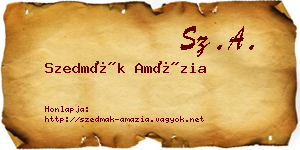 Szedmák Amázia névjegykártya